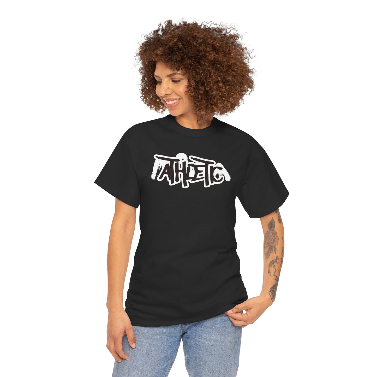 Athletic Graffiti T-Shirt — Red & Black Streetwear Logo Tee