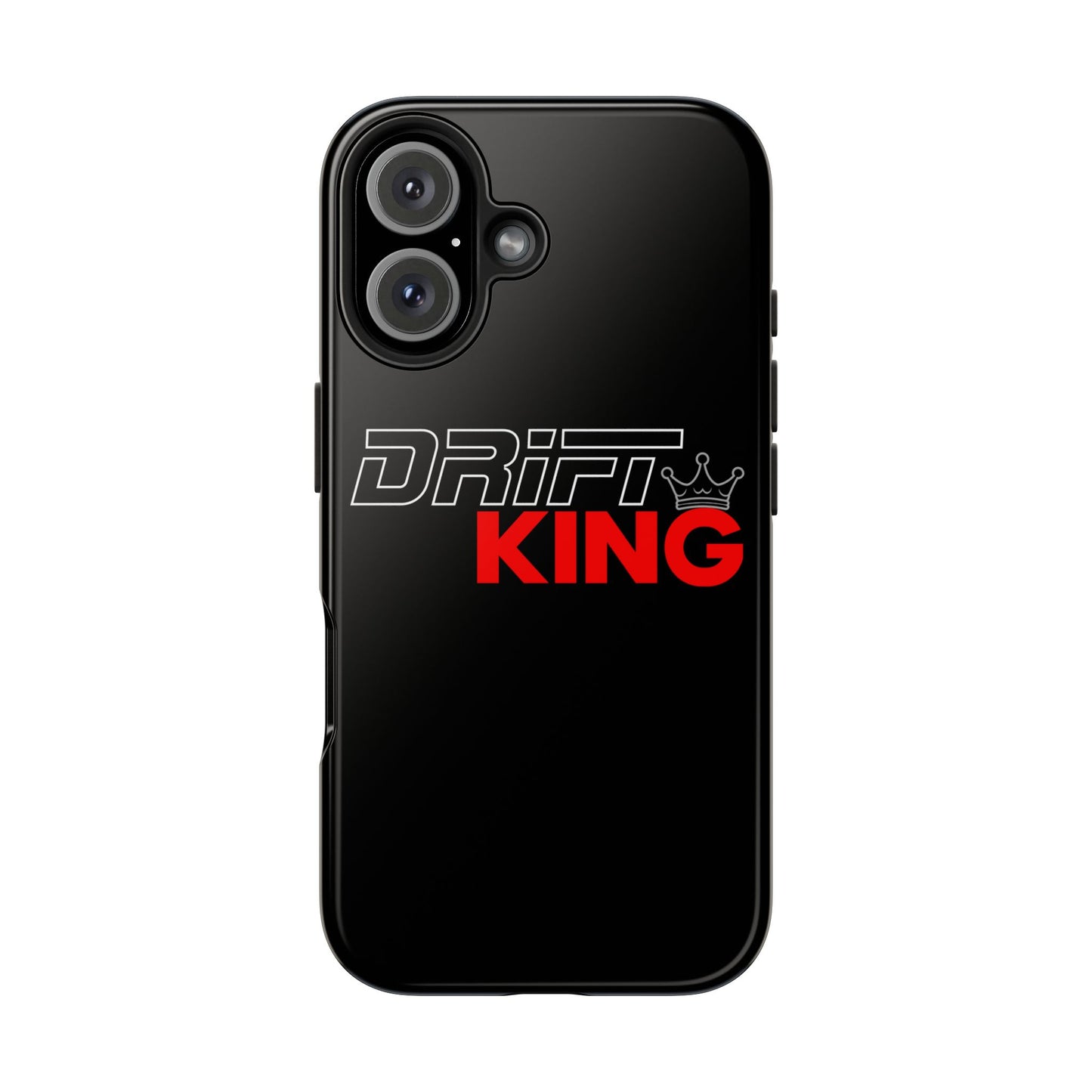 Drift King iPhone Compatible Black Phone Case | Tough Protective Phone Case