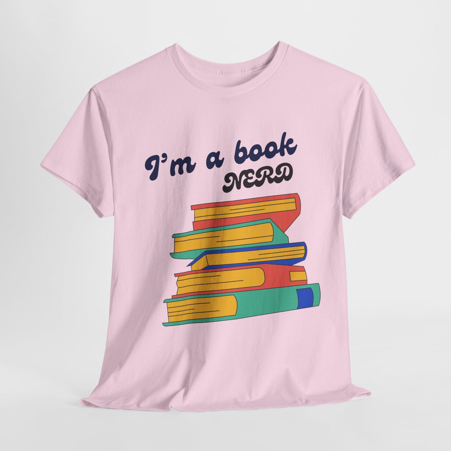 I'm a Book Nerd Unisex Heavy Cotton Tee, Perfect for Book Lovers, Reading Gifts, Nerdy Apparel, Casual Wear, book nerd shirt