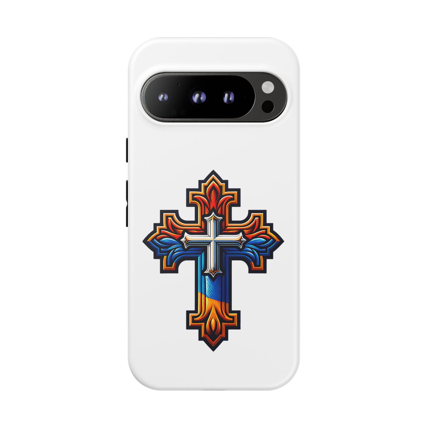 Armenian cross flag phone case iPhone Samsung Google, Christian phone case, white phone case