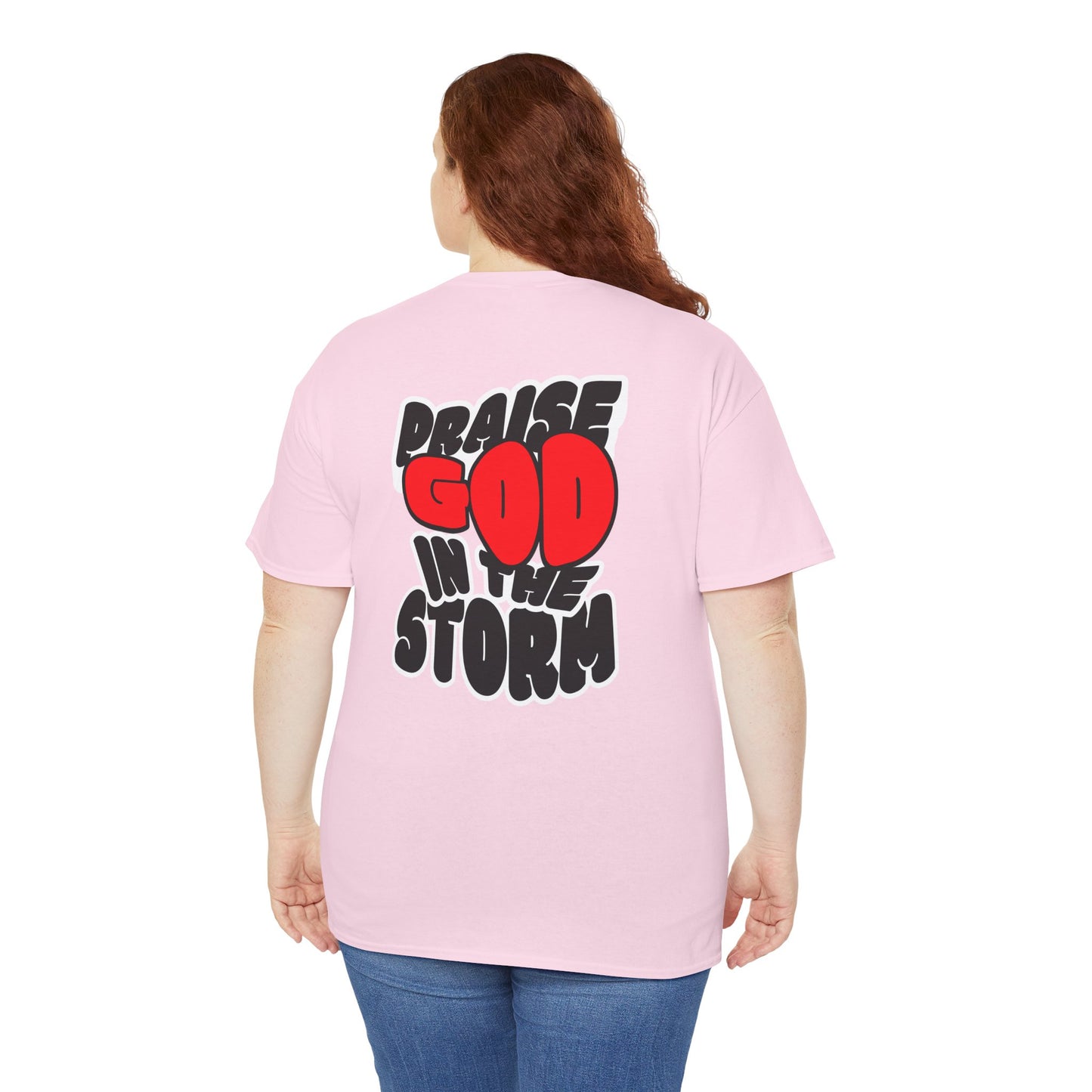 Praise God in the Storm Tee | Religious Faith Typography, Christian Shirt