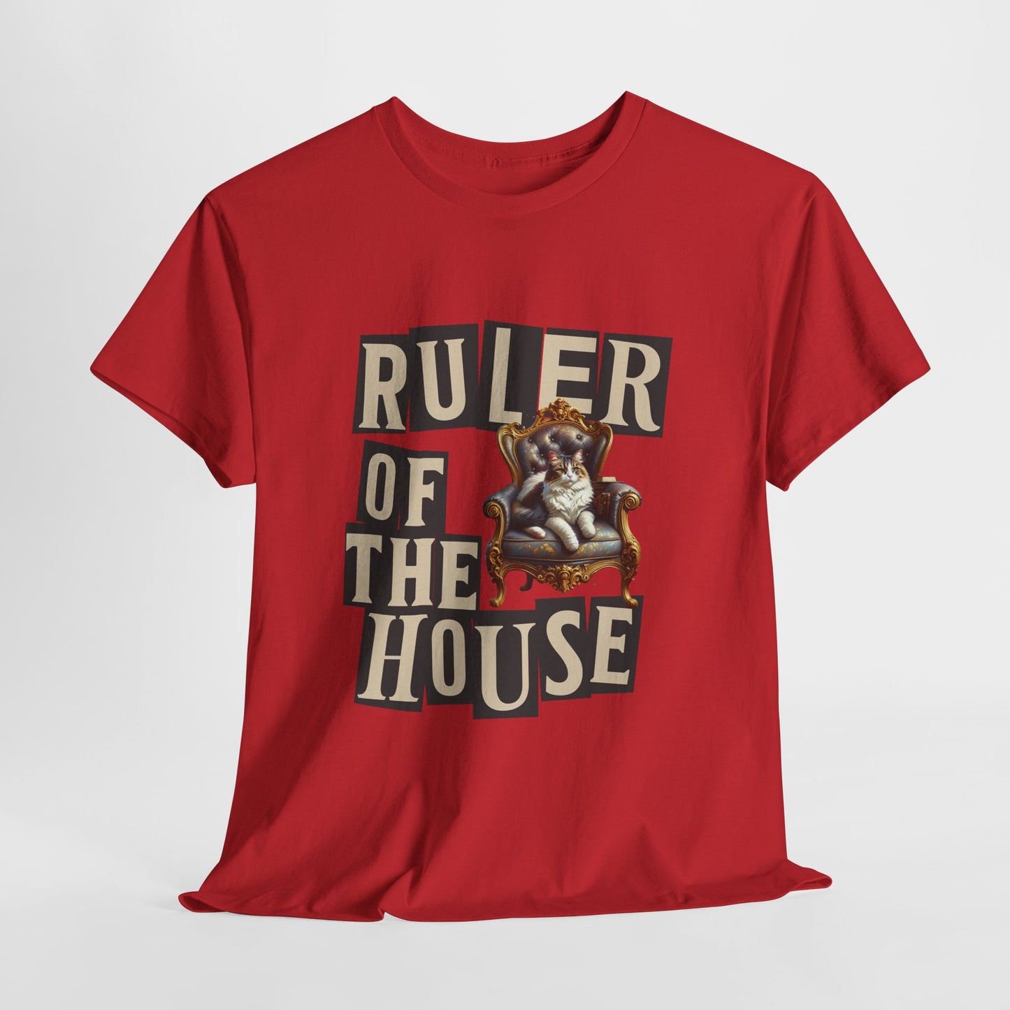 Ruler of the House Tee, Funny Pet Shirt, Gift for Cat Lovers, Unisex Cotton Tee, Casual Wear for Pet Owners