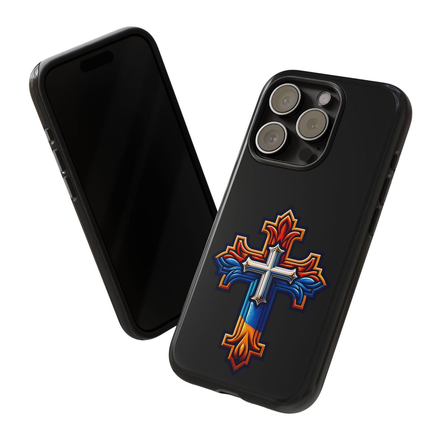 Armenian Cross phone case black, tough guard phone case