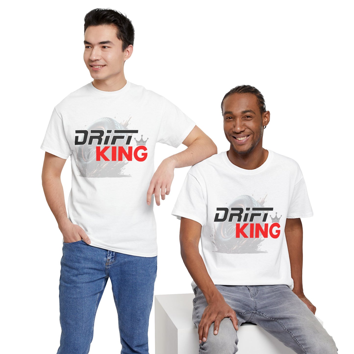 Drift King Unisex Heavy Cotton Tee - Perfect for Car Enthusiasts, Automotive Events, Gift for Drivers, Street Racing Apparel, Casual Wear