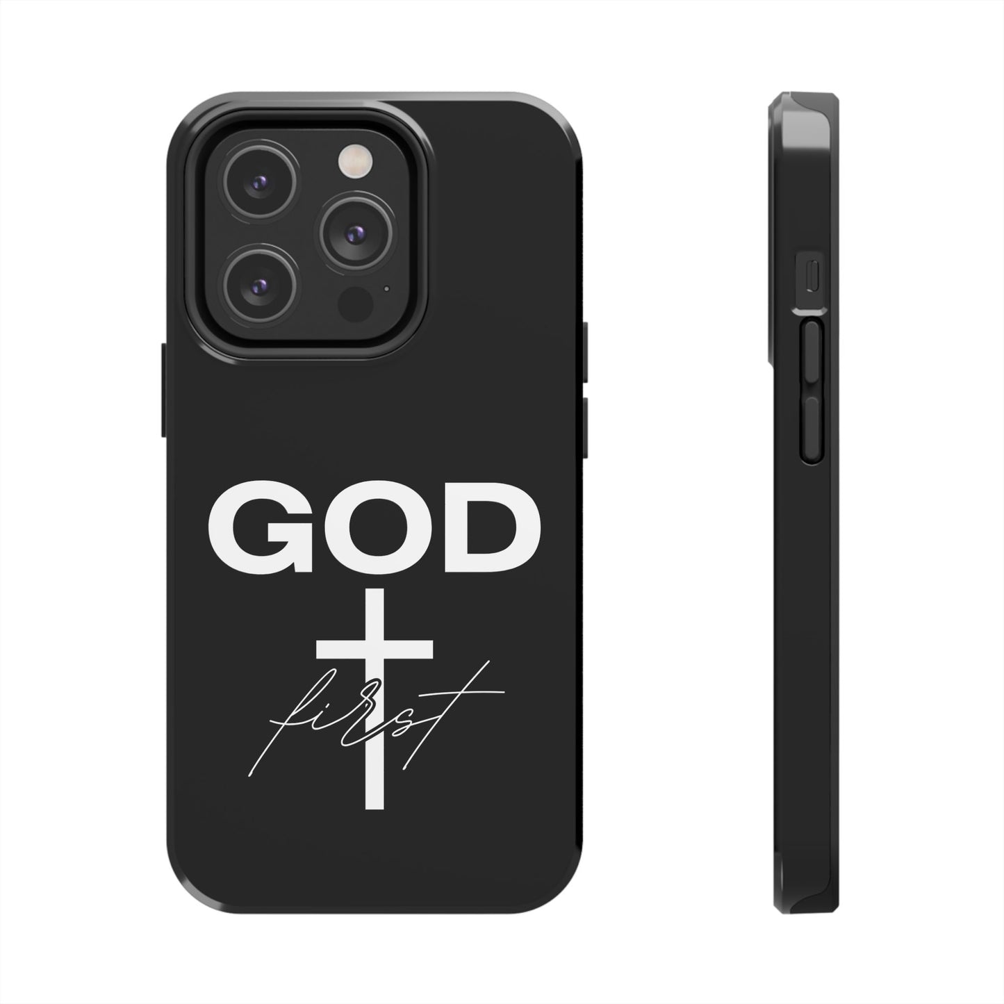 God First iPhone compatible phone case | Christian cross phone case faith accessory
