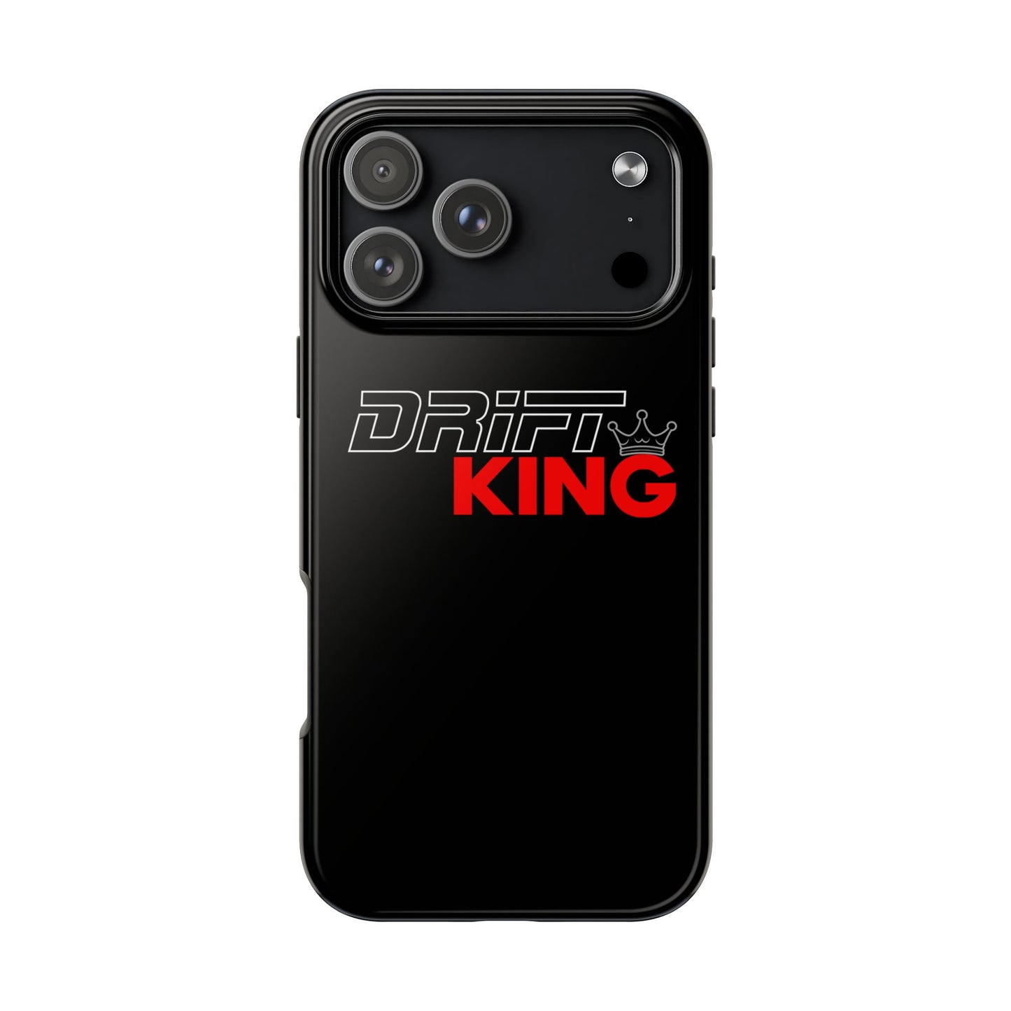Drift King iPhone Compatible Black Phone Case | Tough Protective Phone Case