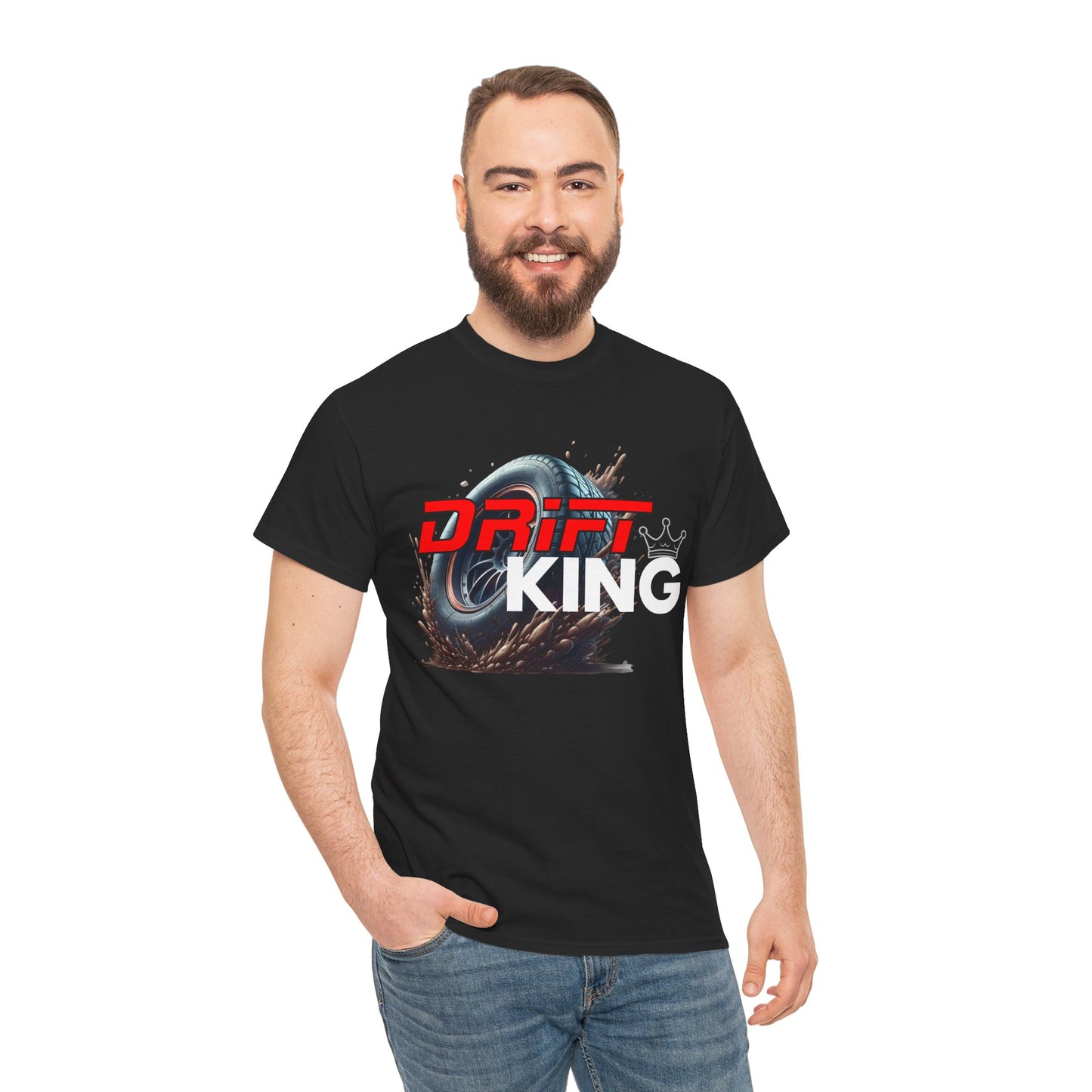 Drift King Unisex Cotton Tee - Perfect Gift for Car Enthusiasts, Motorsport Fans, Car Shows, Street Racing Events, Casual Wear