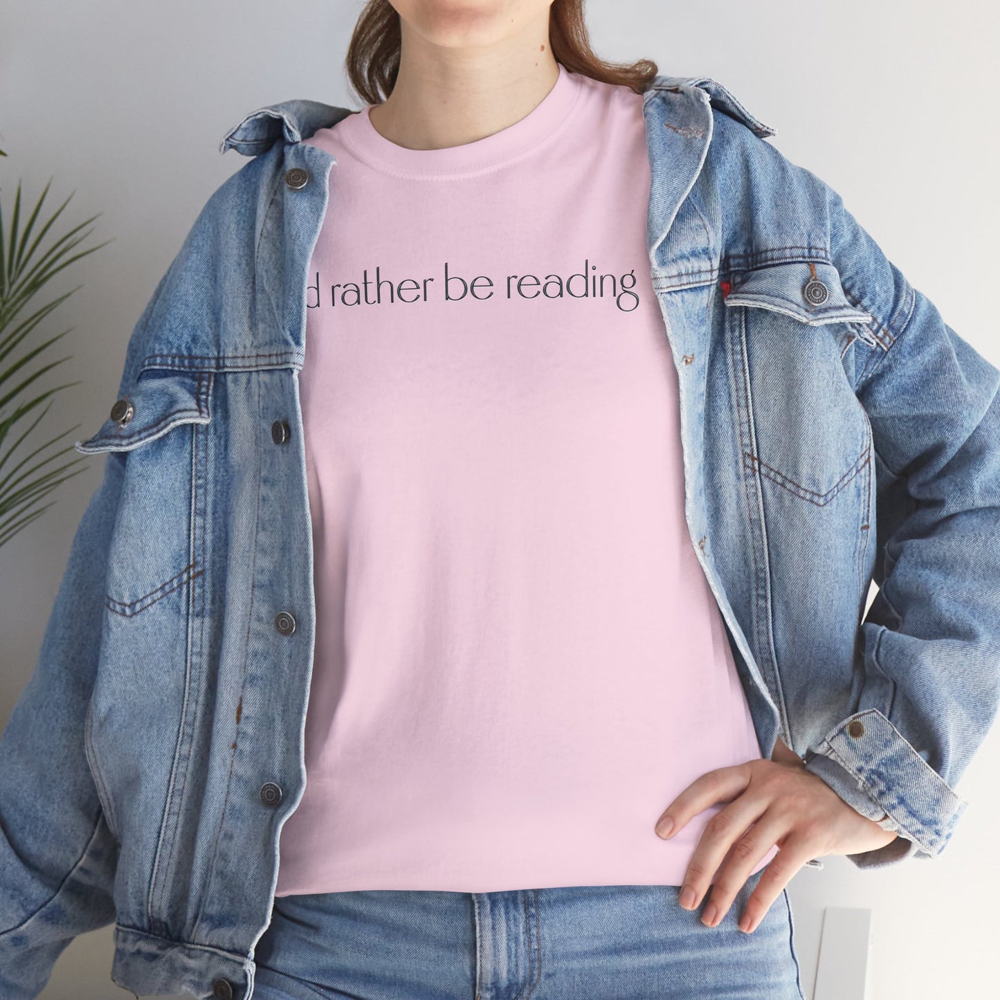 I'd Rather Be Reading Unisex Heavy Cotton Tee - Perfect for Book Lovers, Cozy Vibes, Gift for Readers, Literary Enthusiasts, Casual Wear