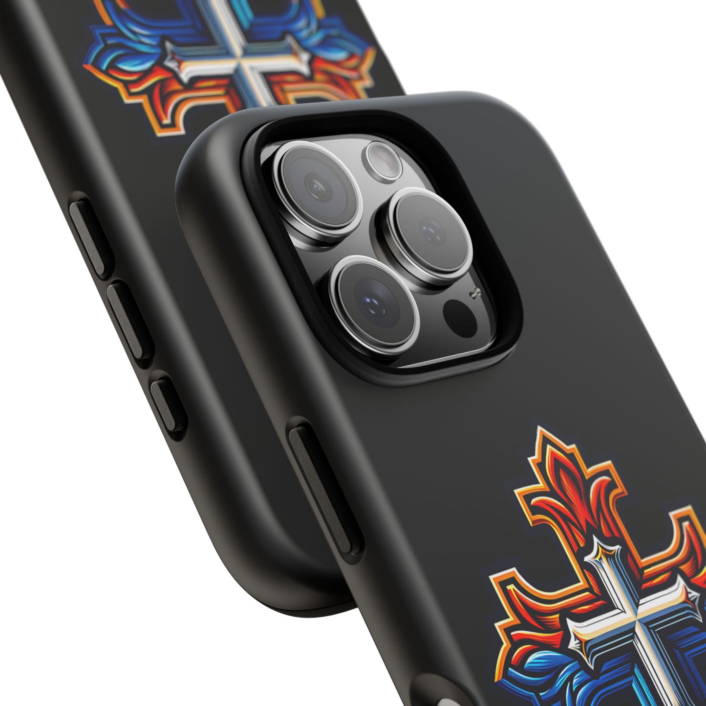 iPhone 16 iPhone 16 Pro iPhone 16 Pro Max iPhone 15 iPhone 15 Pro iPhone 15 Pro Max Armenian Cross phone case black, Christian phone case