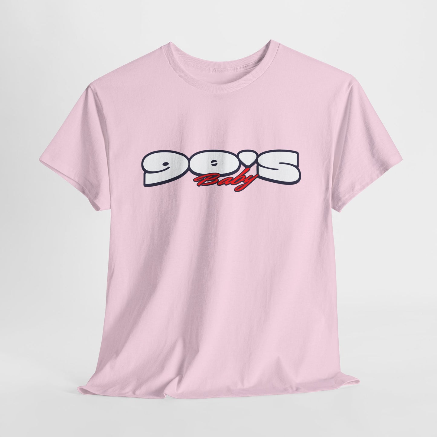 90s baby Nostalgia Unisex Heavy Cotton Tee, Retro Style T-Shirt, Casual Wear, Vintage Aesthetic, Gift for 90s Kids, Comfortable Everyday Tee