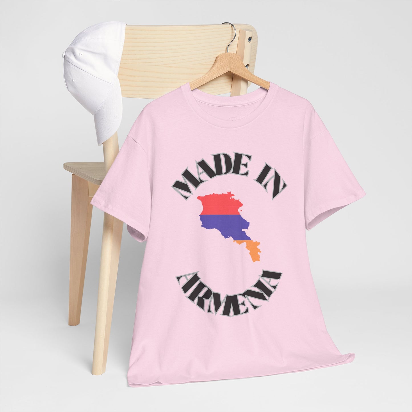 Proudly Made in Armenia Tee - Unisex Heavy Cotton T-Shirt, Armenian Pride, Gift for Him/Her, Travel Souvenir, Casual Wear, Cultural Apparel
