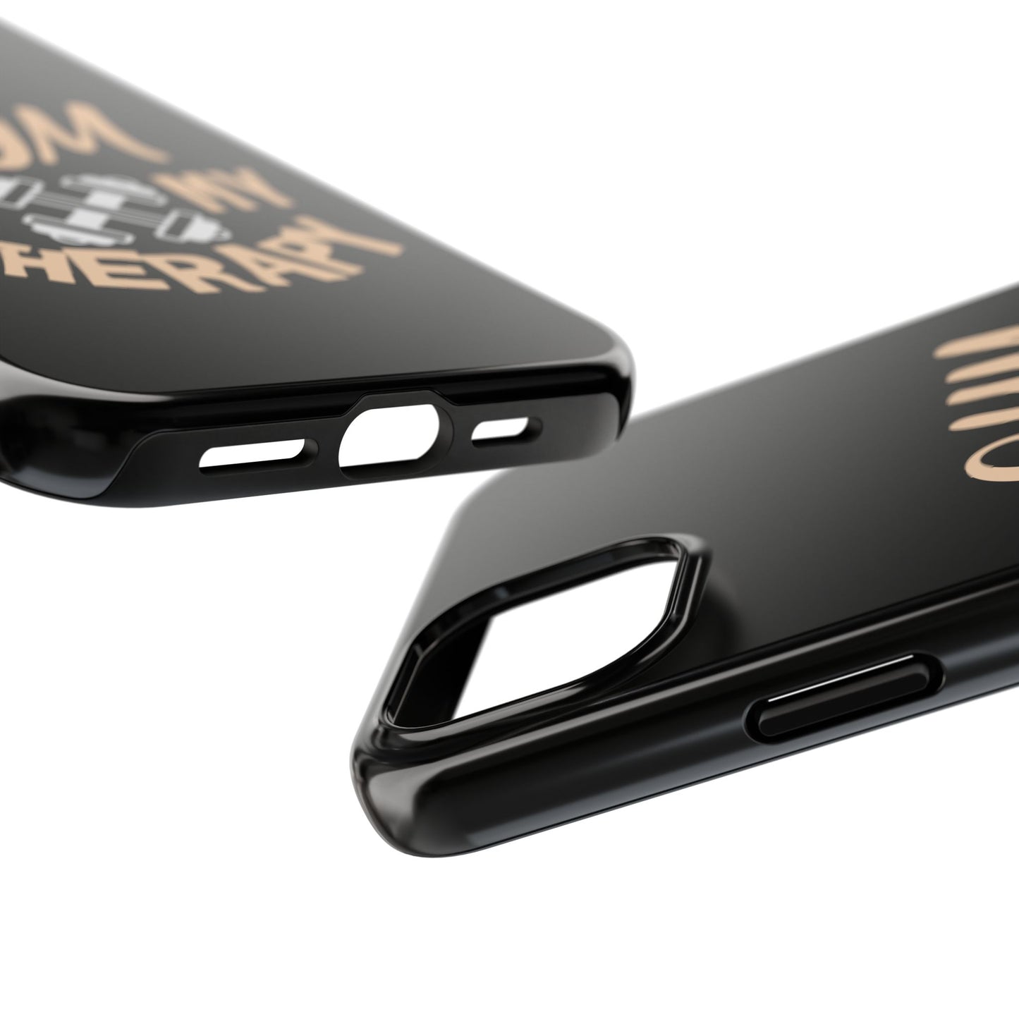 Gym Is My Therapy iPhone Phone Case | Fitness Dumbbell Workout Motivational iphone compatibie