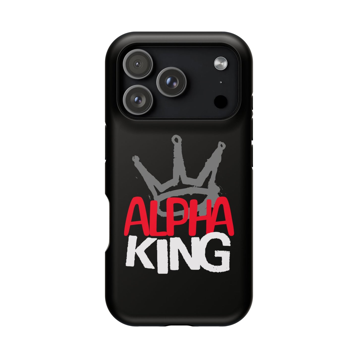 Alpha King Crown phone case compatible with iphone  16 and 17 | Magnetic back impact-resistant case