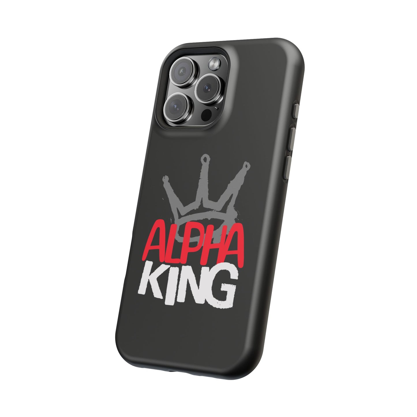 Alpha King Crown phone case compatible with iphone  16 and 17 | Magnetic back impact-resistant case