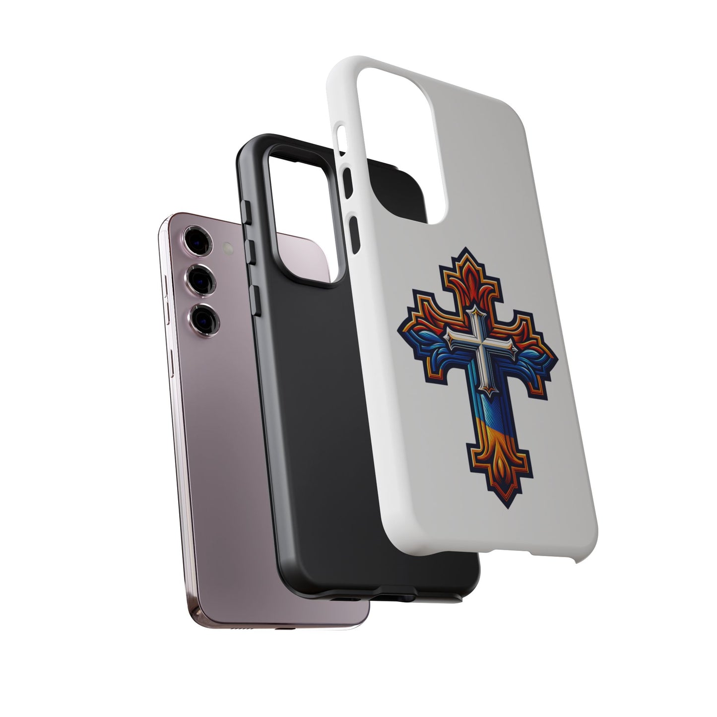 Armenian cross flag phone case iPhone Samsung Google, Christian phone case, white phone case