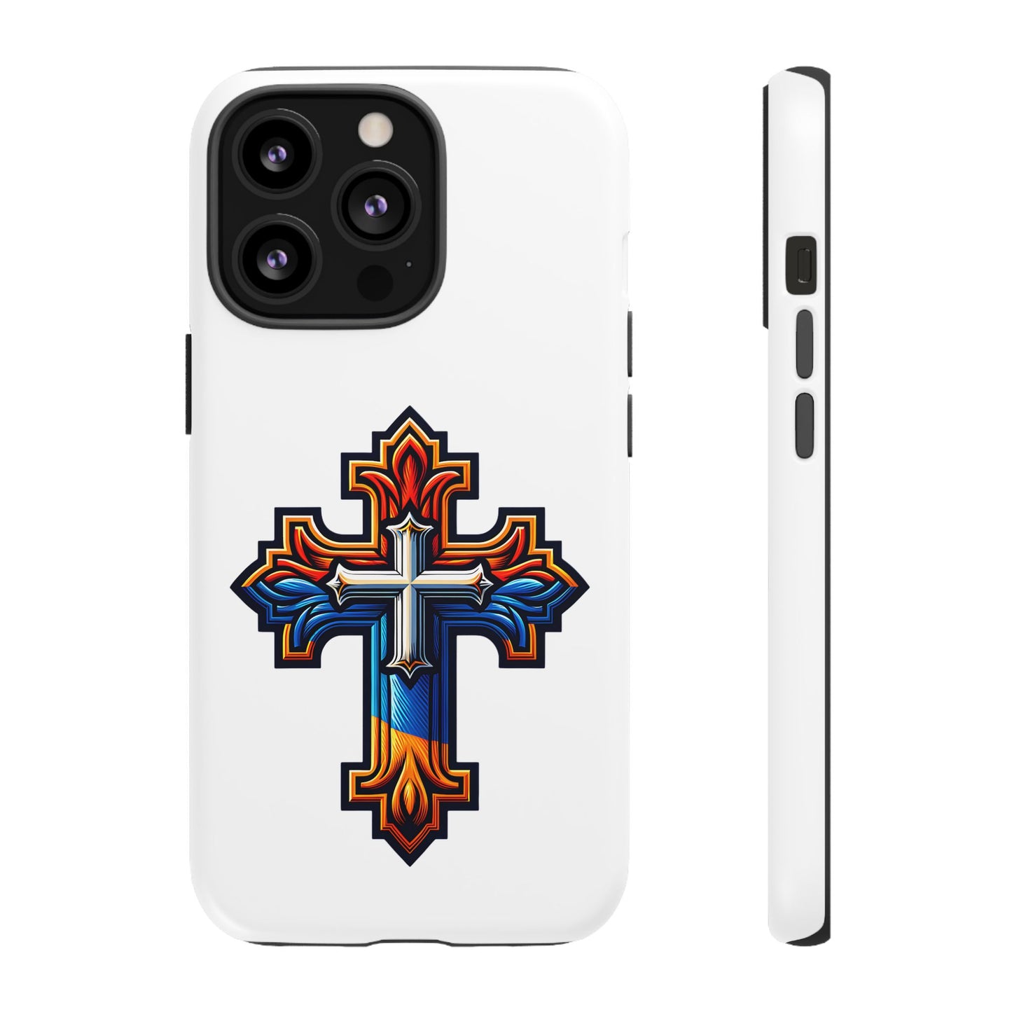 Armenian cross flag phone case iPhone Samsung Google, Christian phone case, white phone case