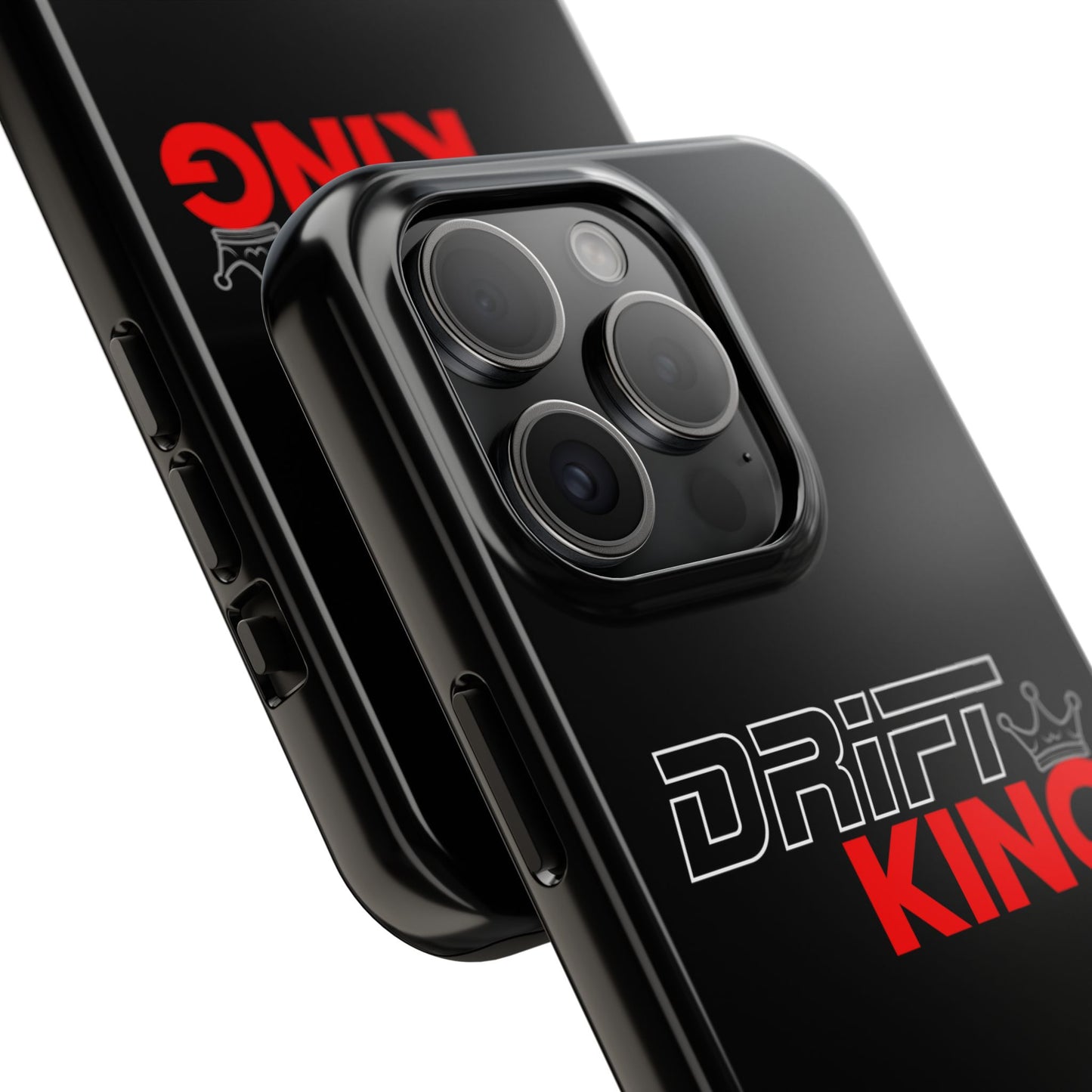Drift King iPhone Compatible Black Phone Case | Tough Protective Phone Case