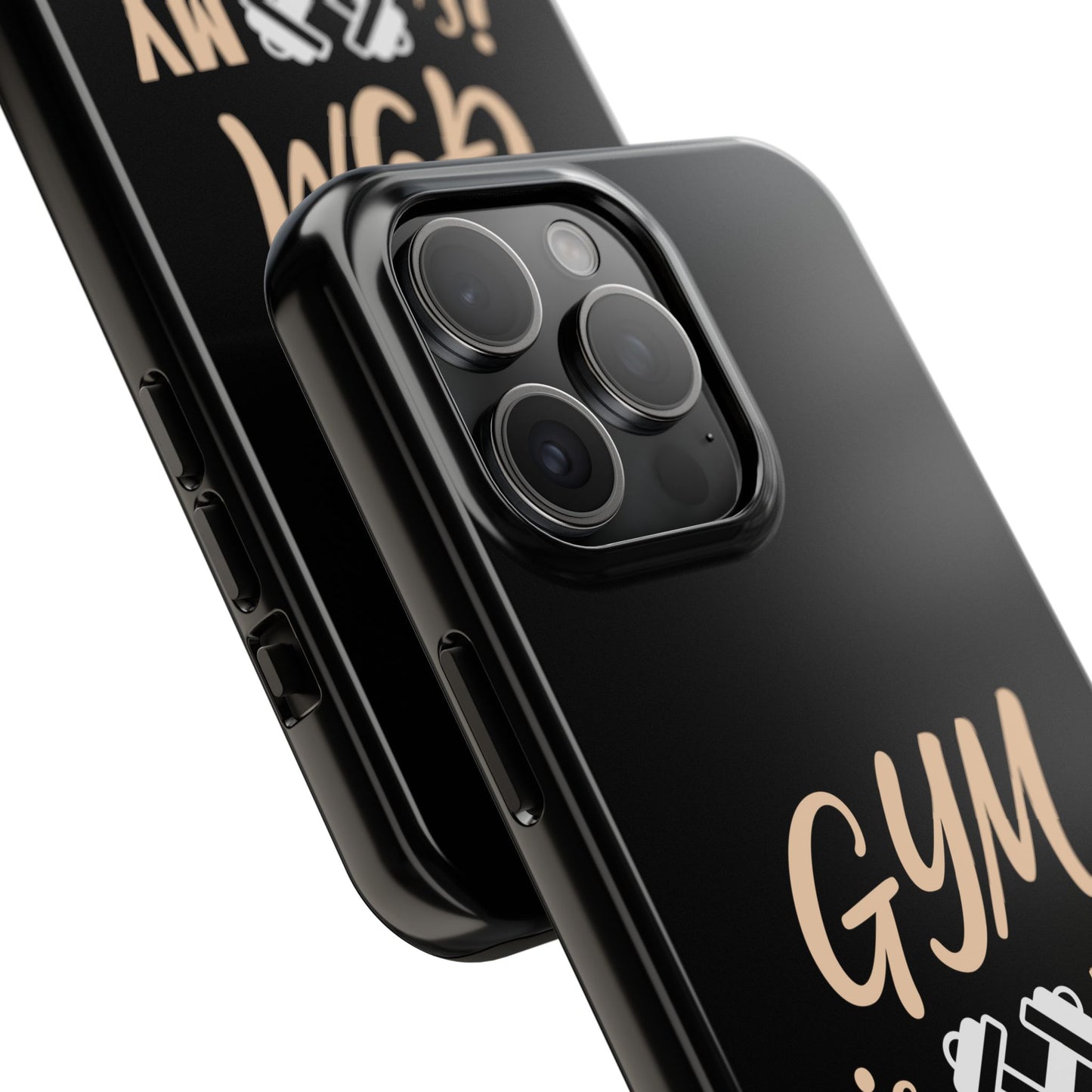 Gym Is My Therapy iPhone Phone Case | Fitness Dumbbell Workout Motivational iphone compatibie