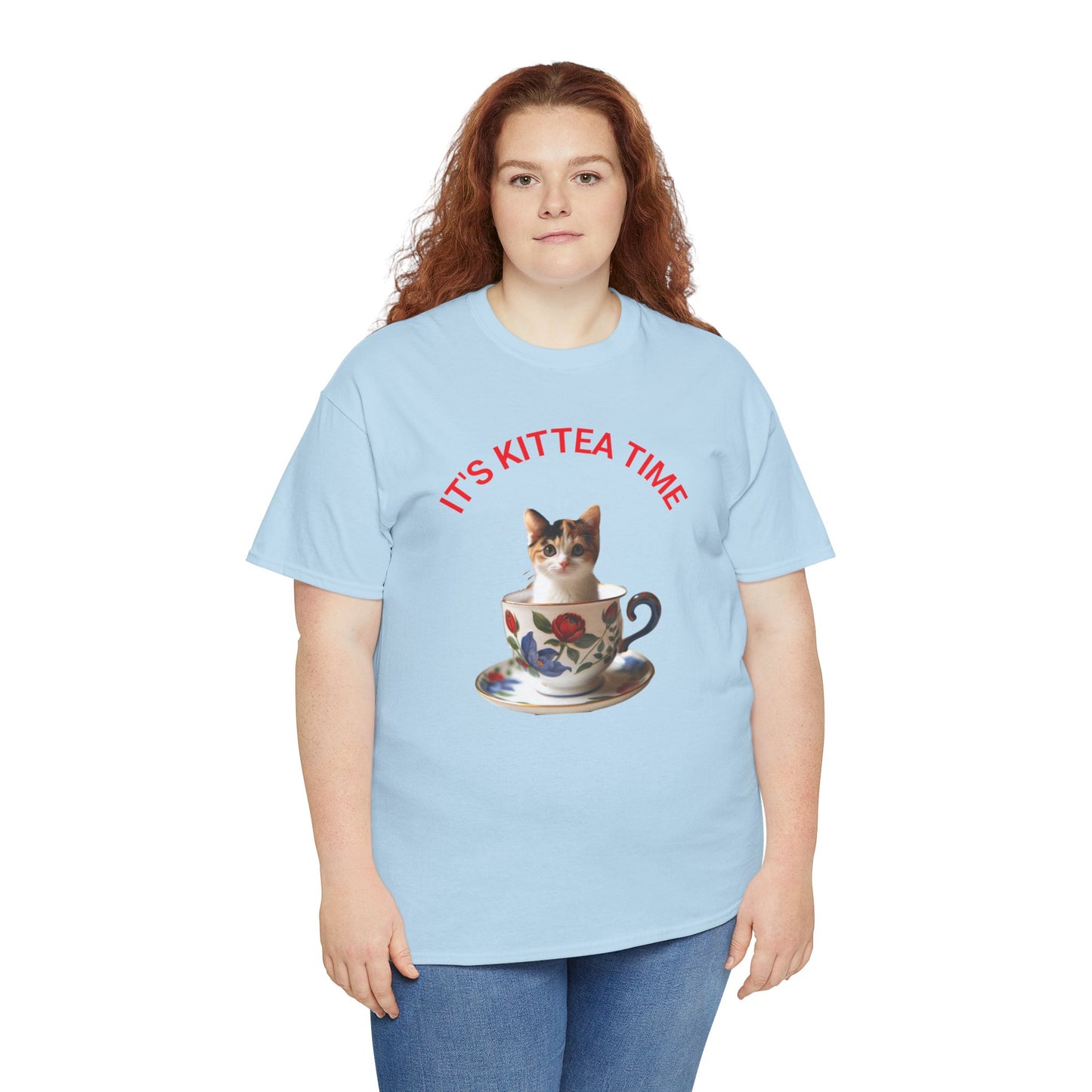 Funny Cat Lover Tee, It's Kittea Time Shirt, Unisex Cotton T-Shirt, Gift for Pet Owners, Animal Lover Apparel, Casual Wear