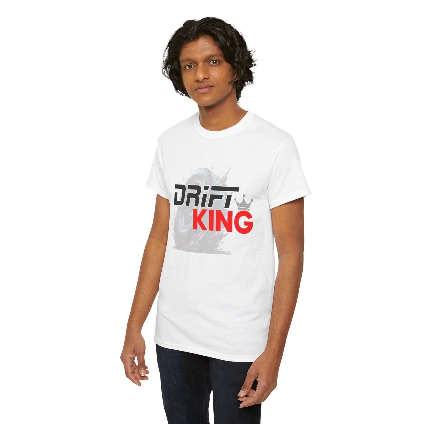 Drift King Unisex Heavy Cotton Tee - Perfect for Car Enthusiasts, Automotive Events, Gift for Drivers, Street Racing Apparel, Casual Wear