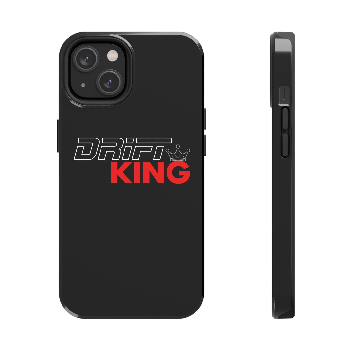 Drift King iPhone Compatible Black Phone Case | Tough Protective Phone Case