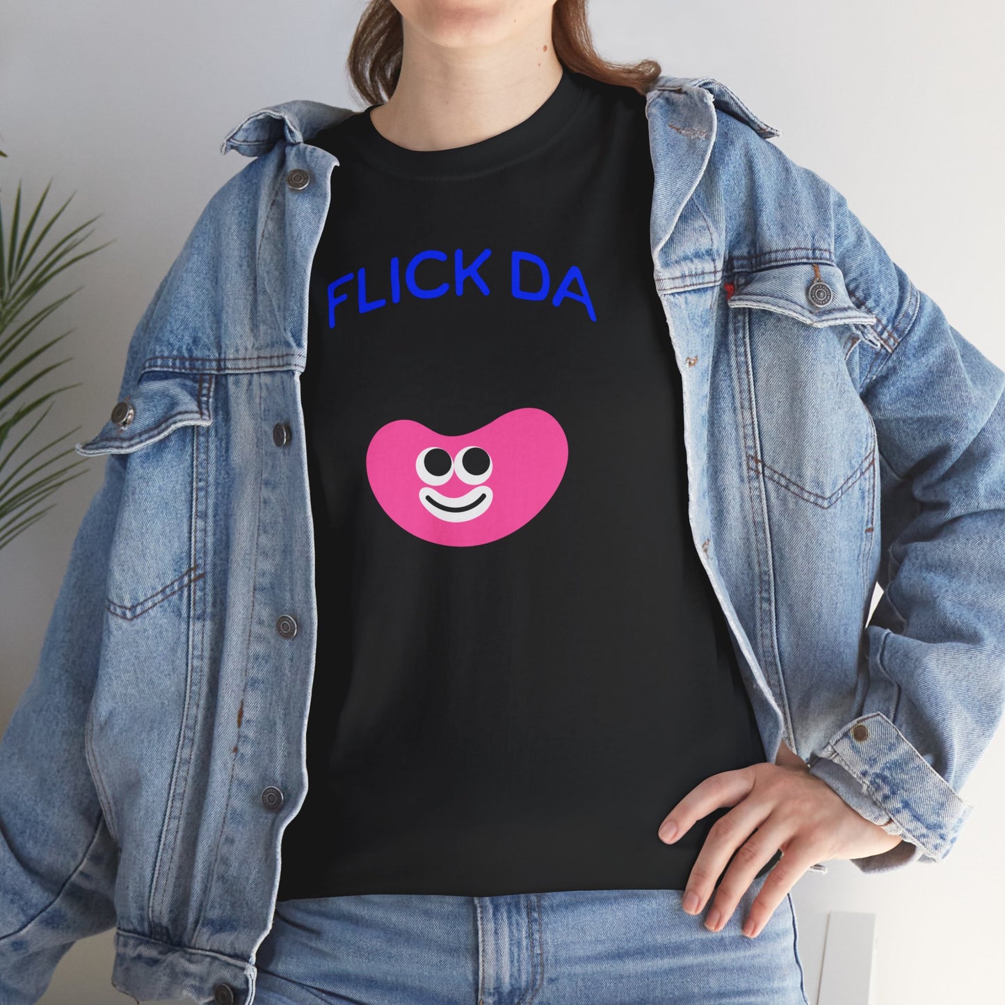 Flick Da Bean T-shirt , Funny T-Shirt, Fun Casual Wear, Gift for Friends, Everyday Summer Style, Comfortable Tee