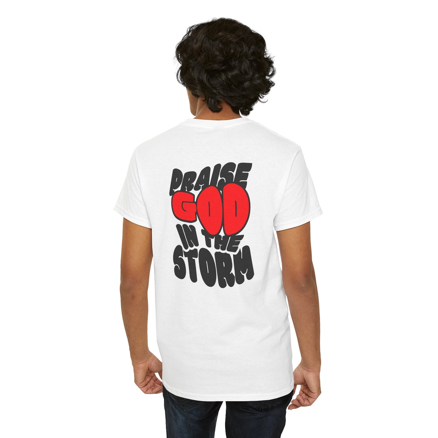 Praise God in the Storm Tee | Religious Faith Typography, Christian Shirt