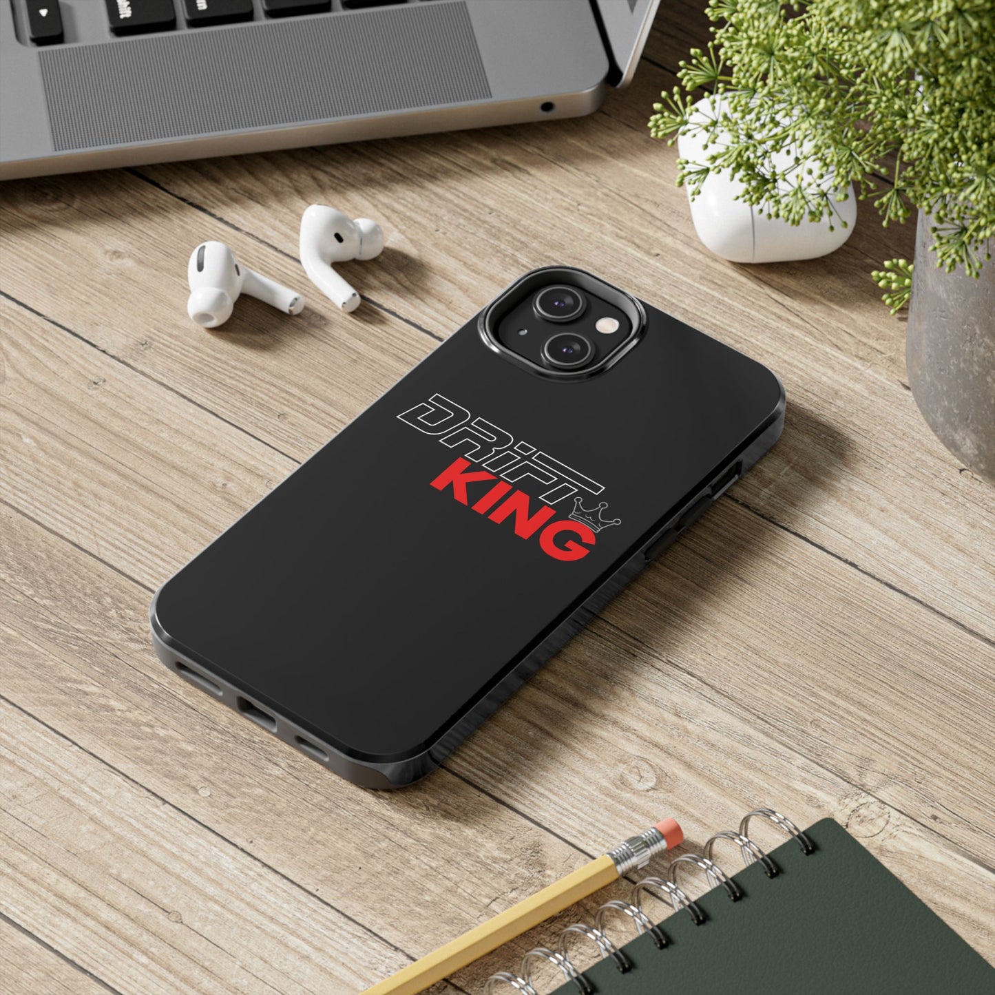 Drift King iPhone Compatible Black Phone Case | Tough Protective Phone Case