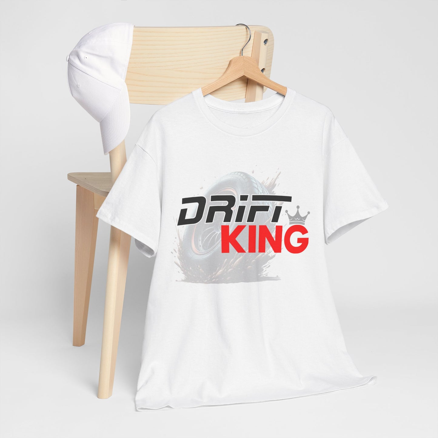 Drift King Unisex Heavy Cotton Tee - Perfect for Car Enthusiasts, Automotive Events, Gift for Drivers, Street Racing Apparel, Casual Wear