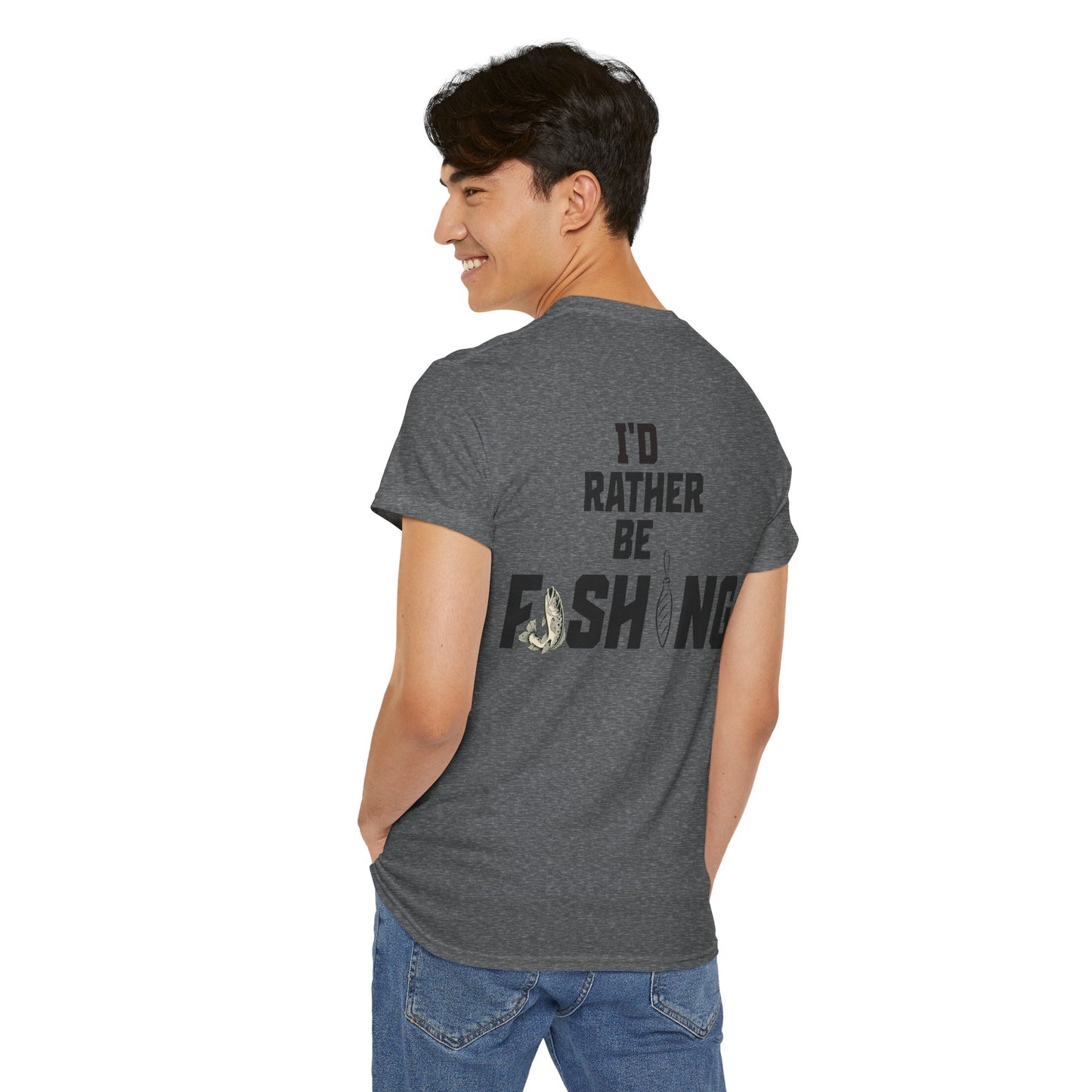 I'd Rather Be Fishing Tee | Fishing Graphic Shirt, Angler Design