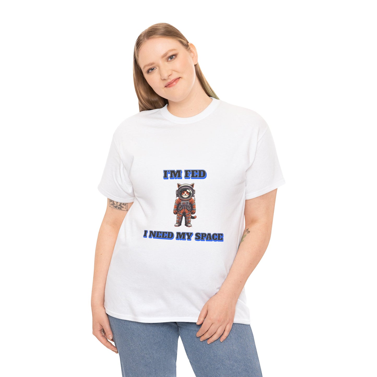 Funny cat lover shirt I'm Fed I Need My Space - Funny Gift, Casual Wear, Animal Lover Shirt, Self-Care Humor, Everyday Comfort