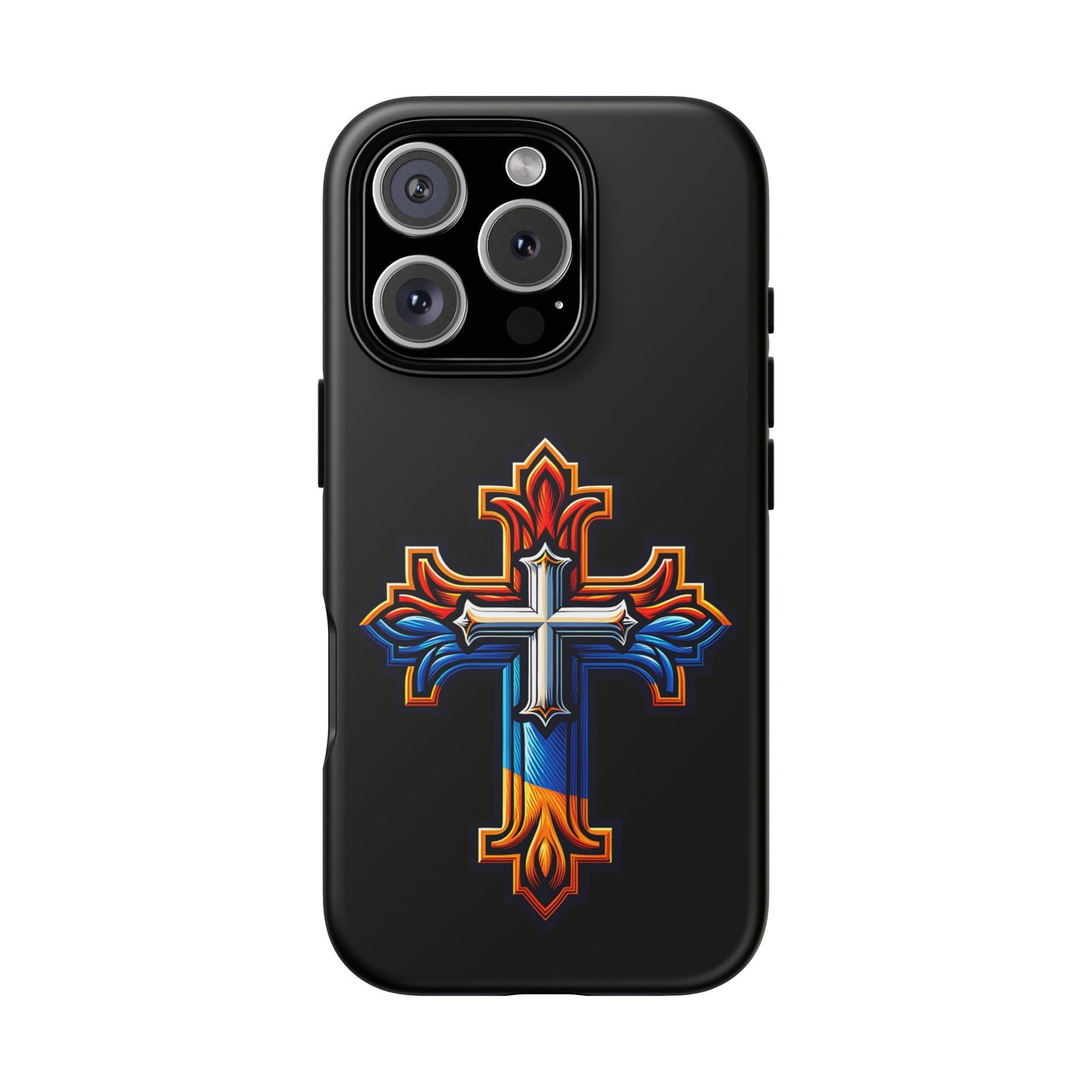 iPhone 16 iPhone 16 Pro iPhone 16 Pro Max iPhone 15 iPhone 15 Pro iPhone 15 Pro Max Armenian Cross phone case black, Christian phone case