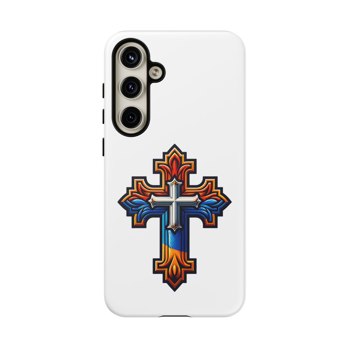 Armenian cross flag phone case iPhone Samsung Google, Christian phone case, white phone case