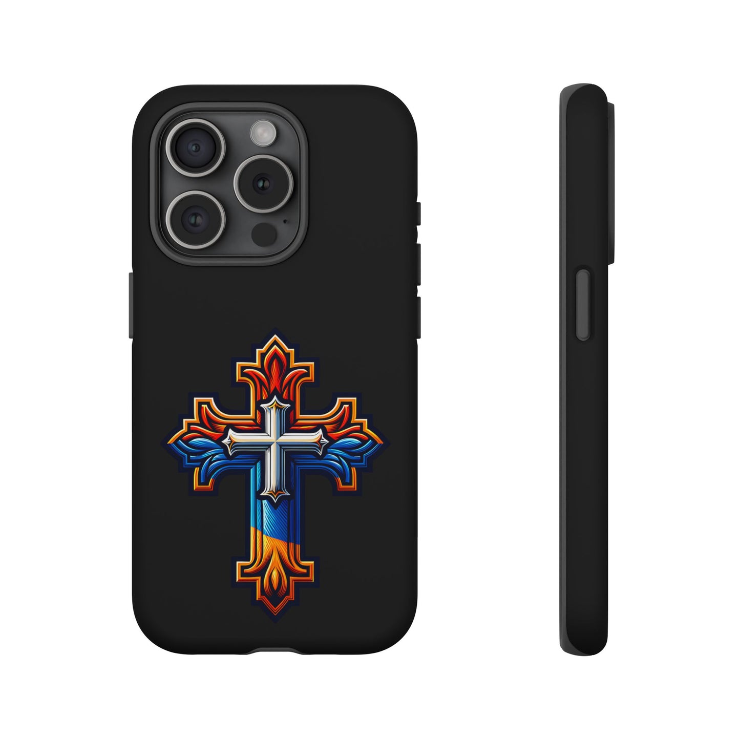 Armenian Cross phone case black, tough guard phone case