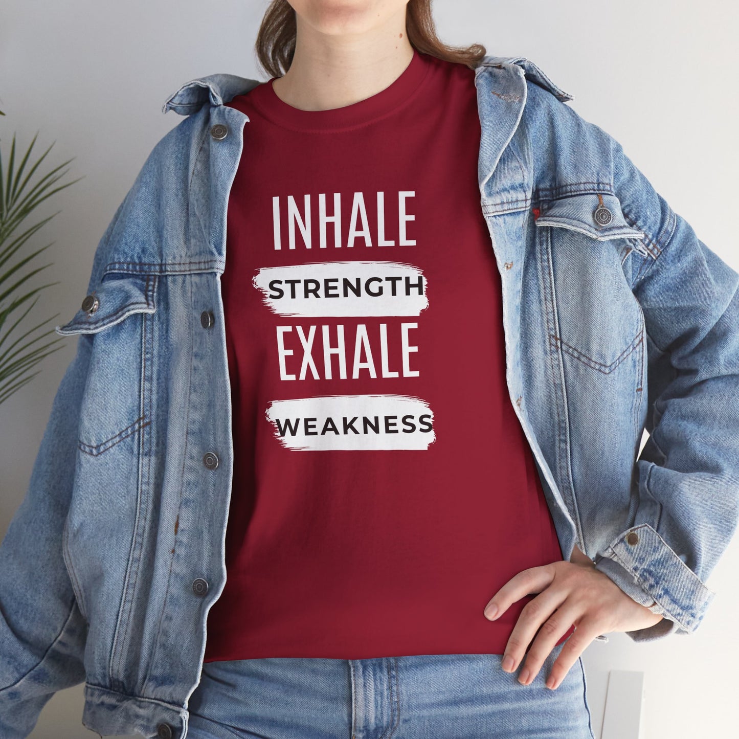 Inhale strength exhale weakness shirt for Fitness Enthusiasts, Workout Shirt, Motivational Gift, Gym Apparel, Inspirational [...]