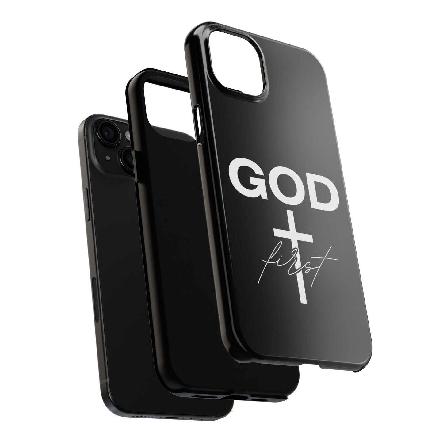 God First iPhone compatible phone case | Christian cross phone case faith accessory