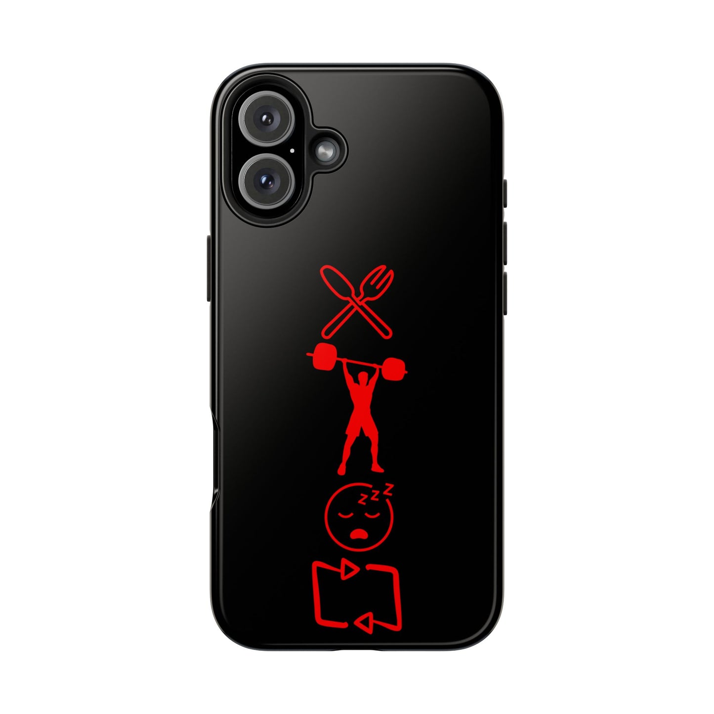 Eat Lift Sleep Repeat Black iPhone compatible phone case Fitness Phone Case | Weightlifting phone case Bodybuilding phone case