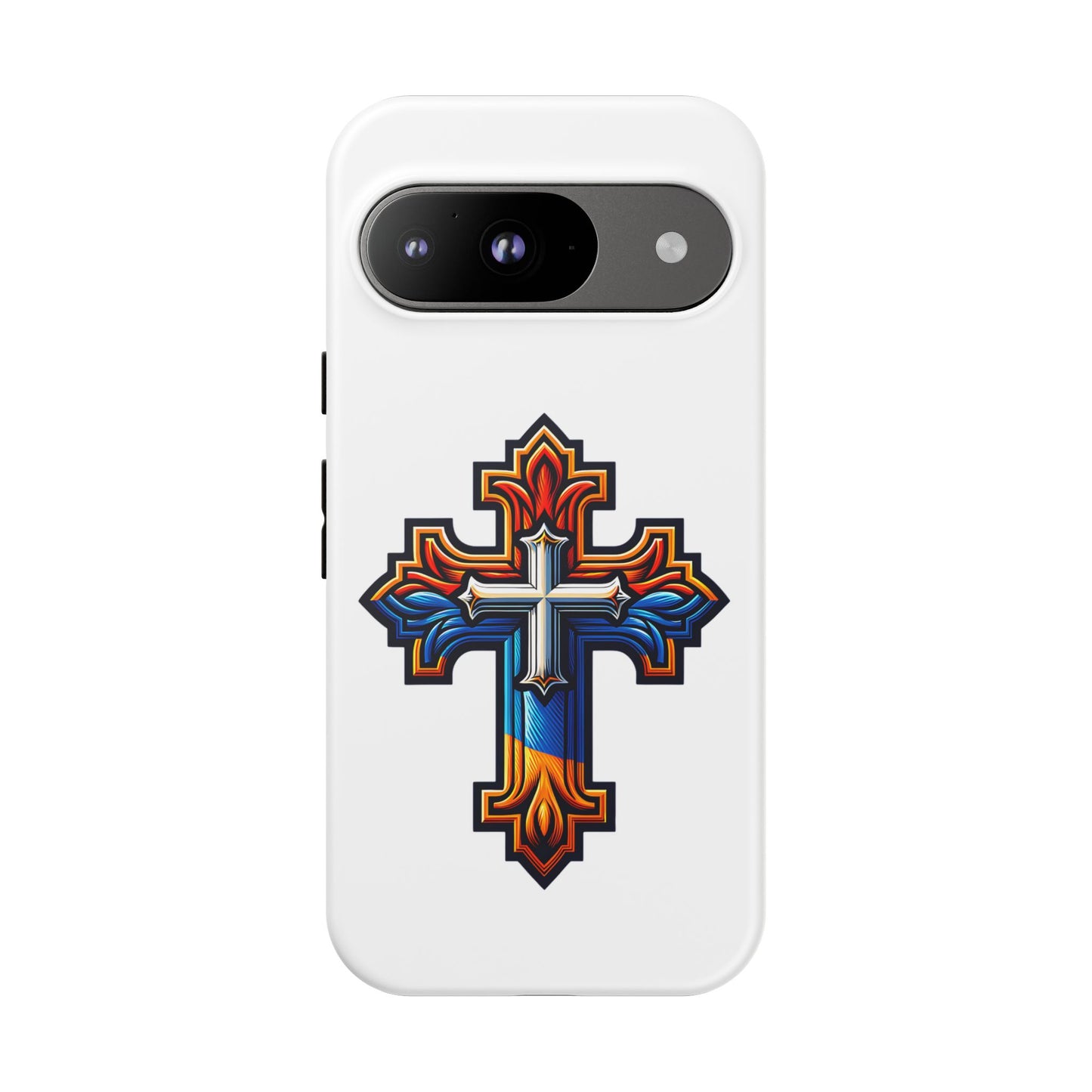 Armenian cross flag phone case iPhone Samsung Google, Christian phone case, white phone case