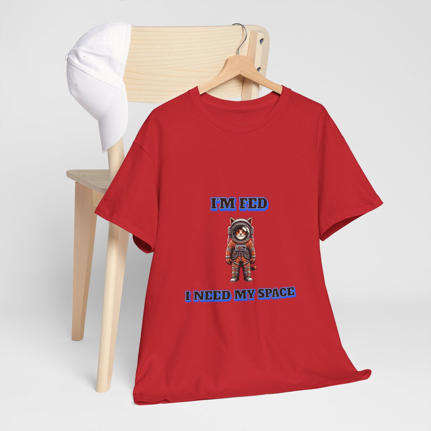 Funny cat lover shirt I'm Fed I Need My Space - Funny Gift, Casual Wear, Animal Lover Shirt, Self-Care Humor, Everyday Comfort